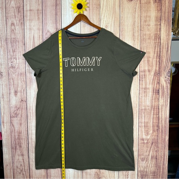 TOMMY HILFIGER Womens Plus Size T Shirt Dress Olive Green 2X #151 - Picture 12 of 16